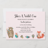 部族の動物彼女は野生のワン誕生日 招待状 (正面)