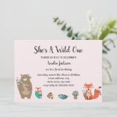 部族の動物彼女は野生のワン誕生日 招待状 (スタンド正面)