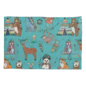 部族の動物：森林の模様。 枕カバー (裏面)