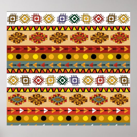 部族の壁紙、民族芸術的デザイン。 ポスター (正面)