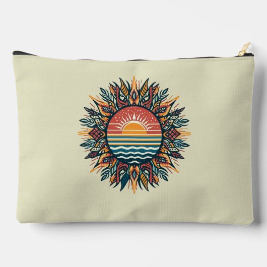 部族の夏の太陽 アクセサリーポーチ (裏面)