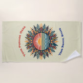 部族の夏の太陽 ビーチタオル (正面)