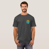 部族の太陽と海の波アート Tシャツ (正面フル)