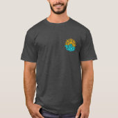 部族の太陽と海の波アート Tシャツ (正面)