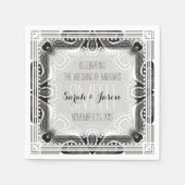 部族の女神ブラックシルバー結婚ズ紙ナプキンス スタンダードカクテルナプキン (正面)