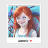 部族の子供 |リトルかわいらし・レッドヘッド・ガール シール (シート)