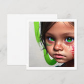 部族の子供 | Little Futuristic Girl Green Eyes (正面/裏面)