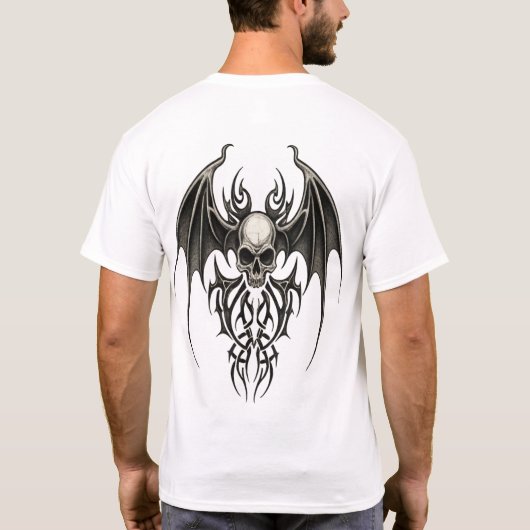 部族の守護者のドクロ Tシャツ (裏面)