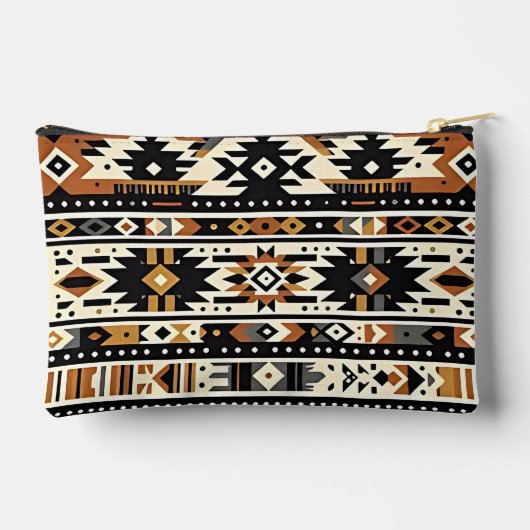 部族の幾何学的な地球音 アクセサリーポーチ (裏面)