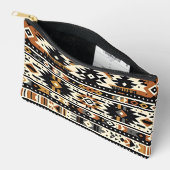 部族の幾何学的な地球音 アクセサリーポーチ (見開き)