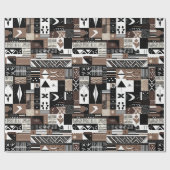 部族の幾何学的な泥布アフリカ系アメリカ人の贈り物 ラッピングペーパー (フラット)