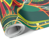 部族の幾何学的日が差すことアフリカ系アメリカ人ギフト ラッピングペーパー (ロールコーナー)