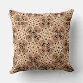 部族の幾何学的装飾用クッションの茶色 クッション (裏面)