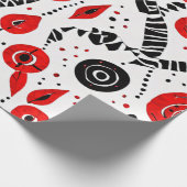 部族の強さ：赤、黒、白 ラッピングペーパー (角)