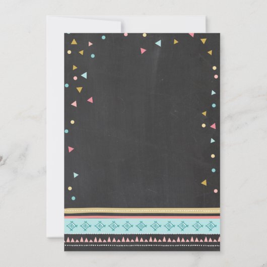 部族の性別を明らかにする招待の男の子か女の子 招待状 (裏面)