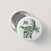 部族の戦争を伴う緑のスチラコサウルス絵を描 缶バッジ (正面&裏面)