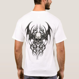 部族の戦士のドクロの紋章 Tシャツ