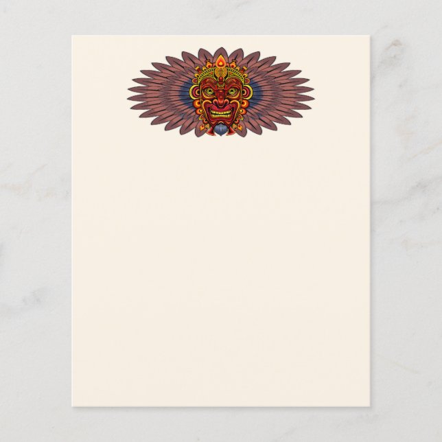 部族の戦士の王の儀式のマスク (正面)