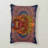 部族の戦士の王の儀式のマスク アクセントクッション (裏面(縦))