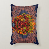 部族の戦士の王の儀式のマスク アクセントクッション (正面(垂直))