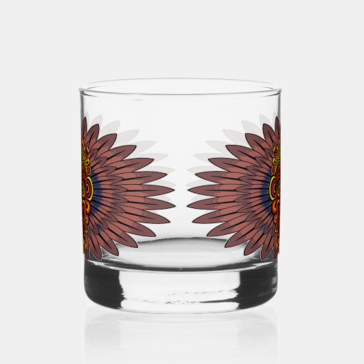 部族の戦士の王の儀式のマスク ウイスキーグラス (左)