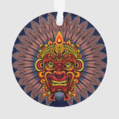 部族の戦士の王の儀式のマスク オーナメント (裏面)