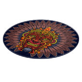 部族の戦士の王の儀式のマスク カッティングボード (角)