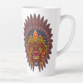 部族の戦士の王の儀式のマスク カフェラテマグ (右)