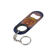 部族の戦士の王の儀式のマスク キーホルダー栓抜き (裏面アングル)