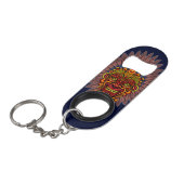 部族の戦士の王の儀式のマスク キーホルダー栓抜き (正面アングル)