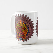 部族の戦士の王の儀式のマスク コーヒーマグカップ (正面左)