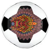 部族の戦士の王の儀式のマスク サッカーボール (回転)