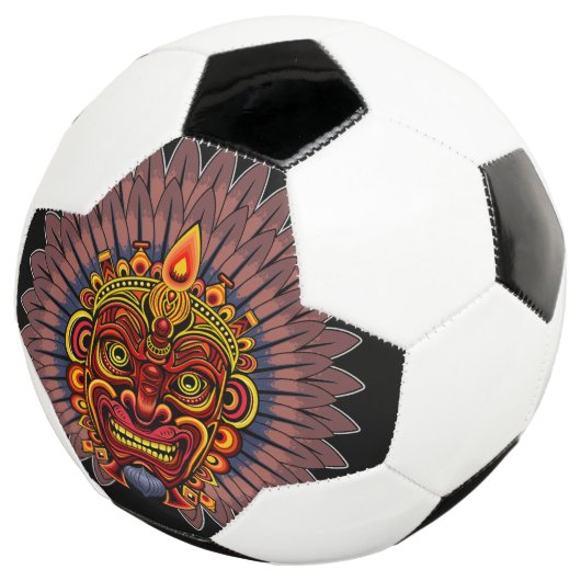 部族の戦士の王の儀式のマスク サッカーボール (3/4)