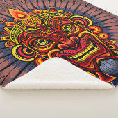 部族の戦士の王の儀式のマスク シェルパブランケット (3/4)