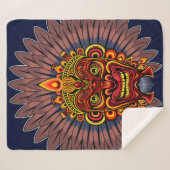 部族の戦士の王の儀式のマスク シェルパブランケット (正面(横))