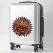 部族の戦士の王の儀式のマスク シール (スーツケース)