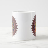 部族の戦士の王の儀式のマスク ジャンボコーヒーマグカップ (正面)