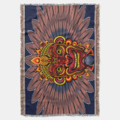 部族の戦士の王の儀式のマスク スローブランケット (正面縦)