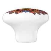 部族の戦士の王の儀式のマスク セラミックノブ (側面)