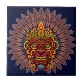 部族の戦士の王の儀式のマスク タイル (正面)