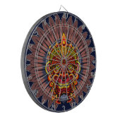 部族の戦士の王の儀式のマスク ダーツボード (正面左)