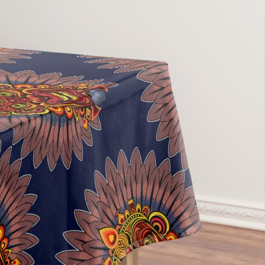部族の戦士の王の儀式のマスク テーブルクロス (インサイチュ)