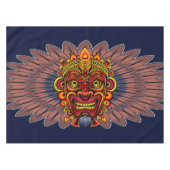 部族の戦士の王の儀式のマスク テーブルクロス (正面(横))