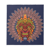 部族の戦士の王の儀式のマスク ノートパッド (正面)