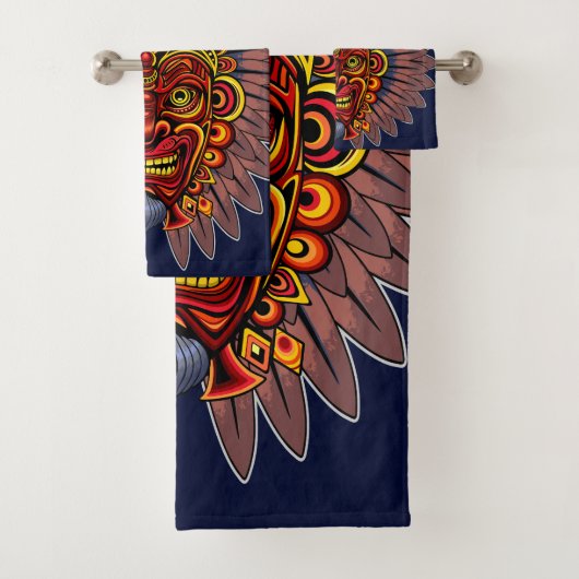 部族の戦士の王の儀式のマスク バスタオルセット (インサイチュ)