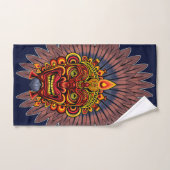 部族の戦士の王の儀式のマスク バスタオルセット (ハンドタオル)