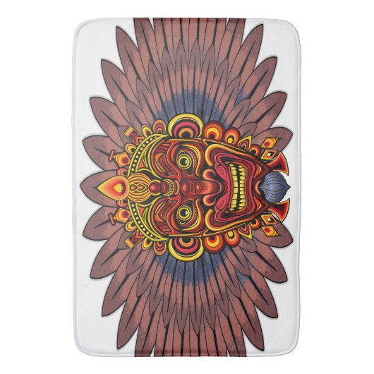 部族の戦士の王の儀式のマスク バスマット (正面縦)