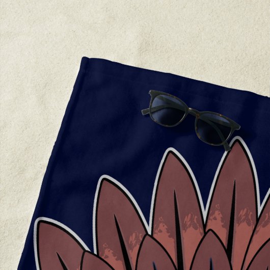 部族の戦士の王の儀式のマスク ビーチタオル (インサイチュ)