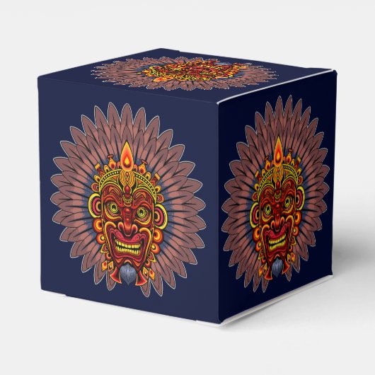 部族の戦士の王の儀式のマスク フェイバーボックス (裏面サイド)