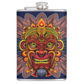 部族の戦士の王の儀式のマスク フラスク (正面)